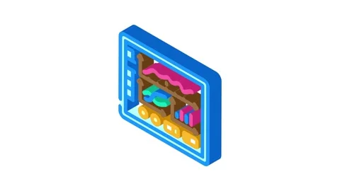 Predictive maintenance dashboard industry 4 isometric icon animation Stock Footage 327280232