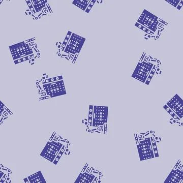 Predictive maintenance industry 5 glyph vector seamless pattern 스톡 일러스트