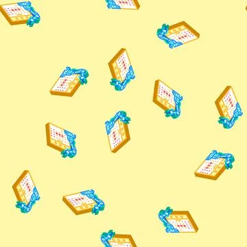 Predictive maintenance industry 5 isometric icon seamless pattern イラスト素材