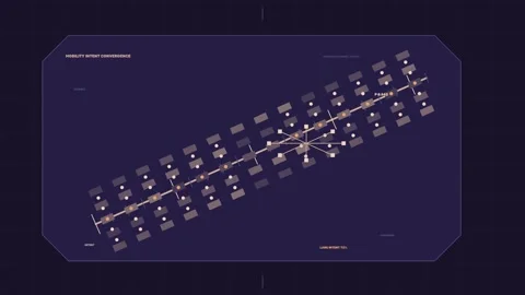 Predictive Mobility Data HUD Seamless Loop Stock-Footage 342168356