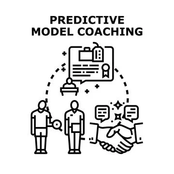 Predictive model coaching system for business development success Stock Illustration