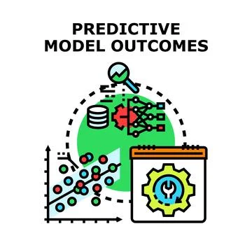 Predictive model outcomes data visualization analysis イラスト素材