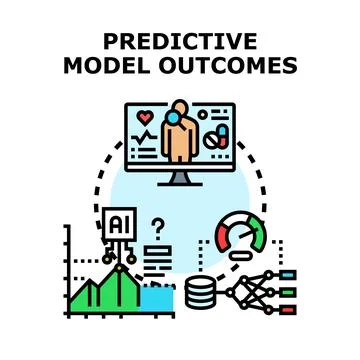 Predictive model outcomes using artificial intelligence data analysis 库存插图