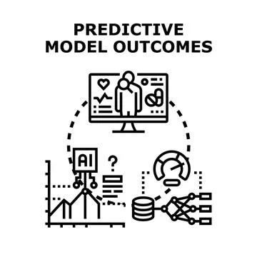 Predictive model outcomes using artificial intelligence data analysis 库存插图