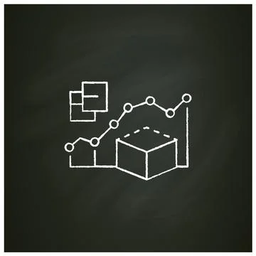 Predictive modeling chalk icon Stock Illustration