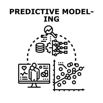 Predictive modeling for data analysis and forecasting Stock Illustration