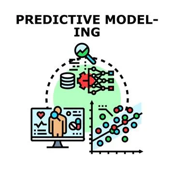 Predictive modeling for data analysis and forecasting Stock Illustration