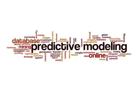 Predictive modeling word cloud concept Stock Illustration