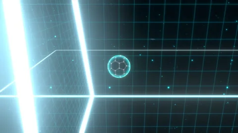 Predictive Tactical Soccer: Net Mesh Cam Top Right Stock Footage 335454843