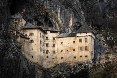 Predjama Castle built within a cave mouth in Slovenia Stock Photos