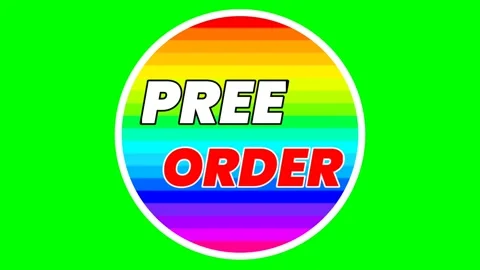 PREE ORDER With running light. Green screen background Stock Footage 199899514