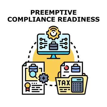 Preemptive compliance readiness with digital data management Stock Illustration