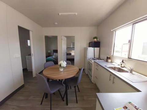 Prefab home interior Foto stock