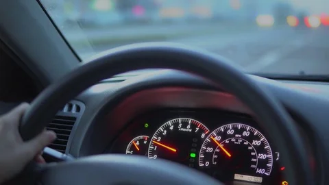 Prefabricated car panel while driving. Stock Footage 82046179