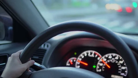 Prefabricated car panel while driving. Stock Footage 82126309