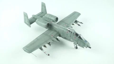 A Prefabricated Replica Of The A-10 Thunderbolt Jet Attack Aircraft. Stock Footage 341485324