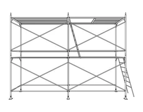 Prefabricated scaffolding Stock Illustration
