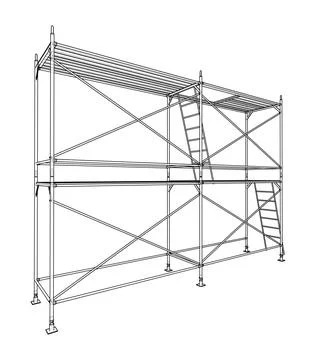 Prefabricated scaffolding Ilustración de archivo
