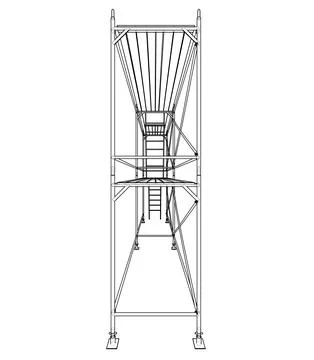 Prefabricated scaffolding Stock Illustration