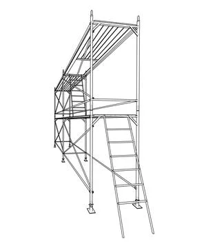 Prefabricated scaffolding Ilustración de archivo