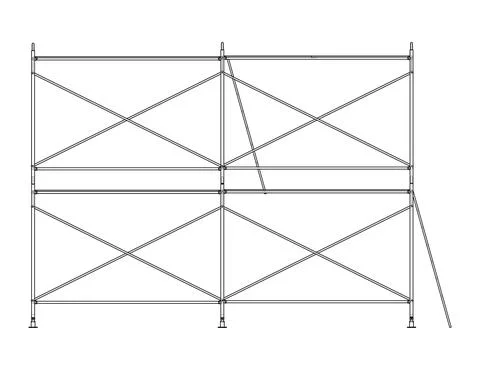 Prefabricated scaffolding. Orthography vector Stock Illustration