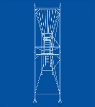 Prefabricated scaffolding. Vector Ilustración de archivo