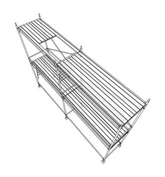 Prefabricated scaffolding. Vector Stock Illustration