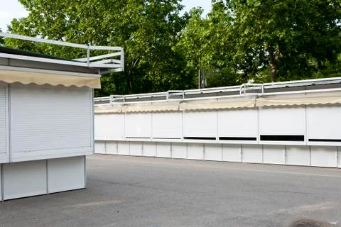 Prefabricated stands Stock Photos