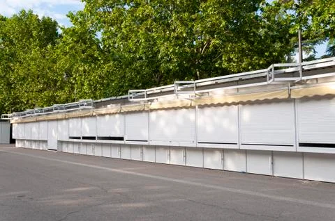 Prefabricated stands Stock Photos