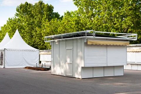Prefabricated stands Stock Photos