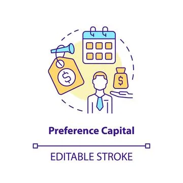 Preference capital concept icon Stock Illustration