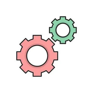 Preference flat color icon Stock Illustration