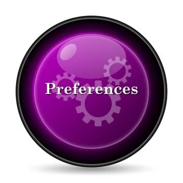 Preferences icon. Internet button on white background.. Stock Illustration