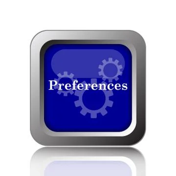 Preferences icon. Internet button on white background.. Stock Illustration