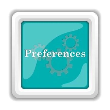 Preferences icon. Internet button on white background.. Stock Illustration