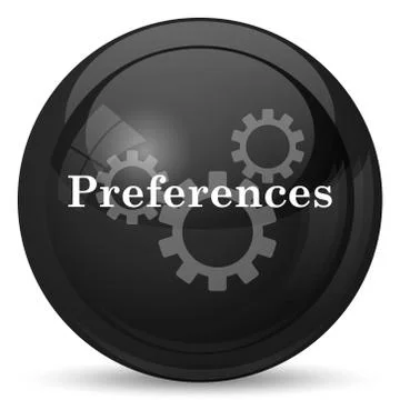 Preferences icon. Internet button on white background.. Stock Illustration