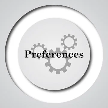 Preferences icon. Internet button on white background.. Stock Illustration