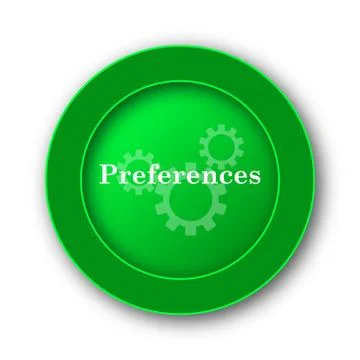 Preferences icon. Internet button on white background.. Stock Illustration