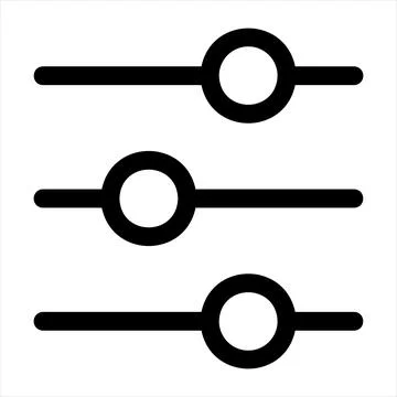 Preferences line icon vector illustration isolated on white background Stock Illustration