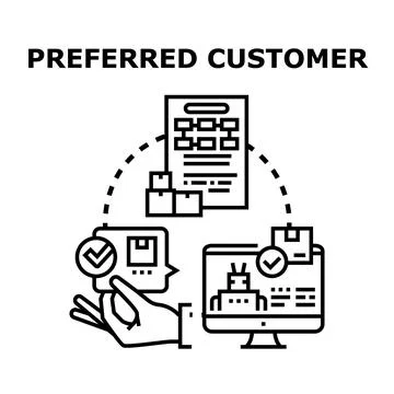 Preferred customer loyalty program and personalized service management Stock Illustration