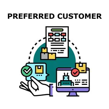 Preferred customer loyalty program and personalized service management Stock Illustration