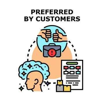Preferred by customers concept vector icon illustration イラスト素材