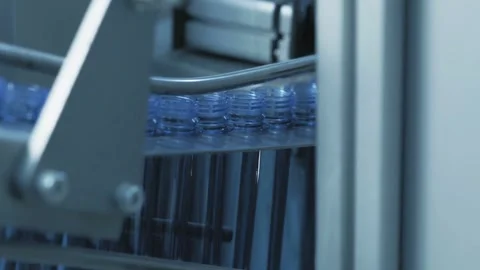 Preform Shape plastic bottle. raw material PET, HDPE Transparent move on Video stock 334588823