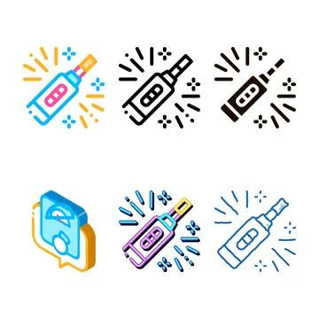 Pregnancy forms test device vector thin line sign icon イラスト素材
