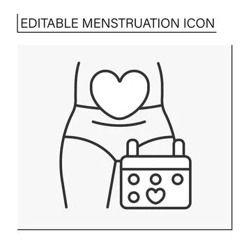 Pregnancy line icon Stock Illustration