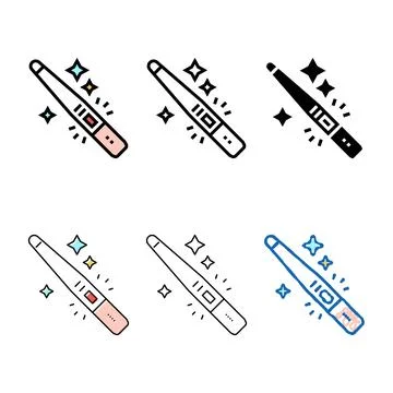 Pregnancy multistyle test color icon vector イラスト素材