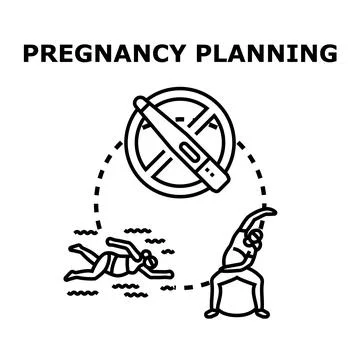 Pregnancy planning steps and future family decisions Illustrazione stock