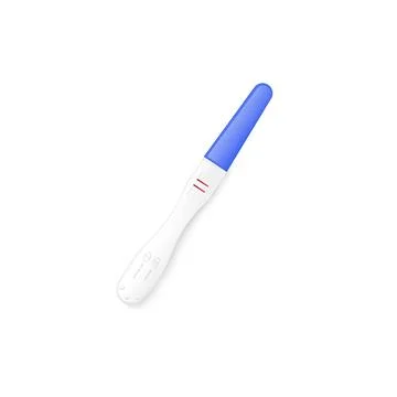 Pregnancy positive test in realistic vector illustration isolated on white Ilustración de archivo