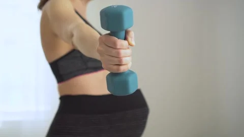 Pregnancy strength training with weights Stock Footage 309279831