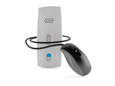 Pregnancy test with computer mouse Illustrazione stock